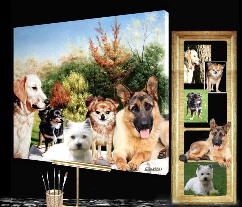 Voilà ici Chipie et ses Amis ! Pour vous, une oeuvre personnalisée originale faite main, dessin, peinture d'animaux ou autre pour faire un hommage à ce que vous aimez....  